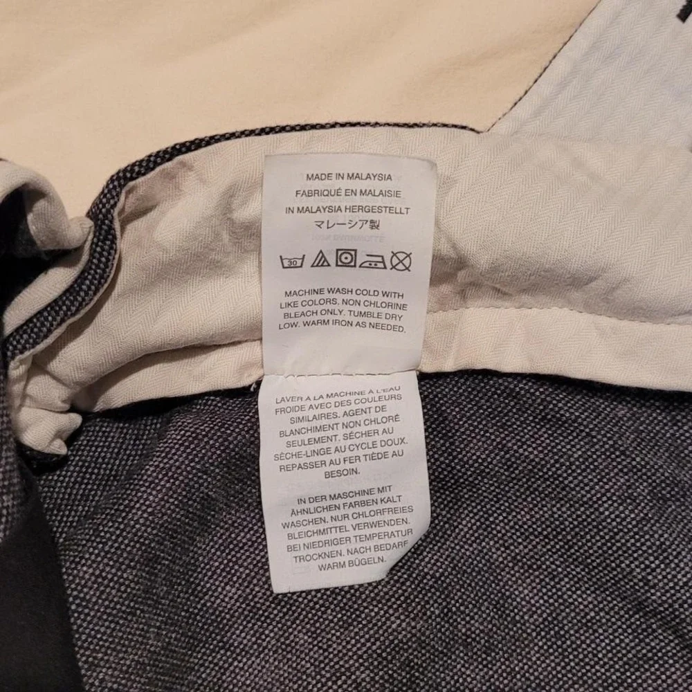 J.Crew Bowery‎ Slim Fit Cotton Dress Pants Men's Trousers, Size 32x34, Gray